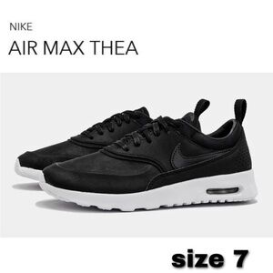 Nike Women's Air Max Thea Black & White Lace Up Leather Sneakers Size 7